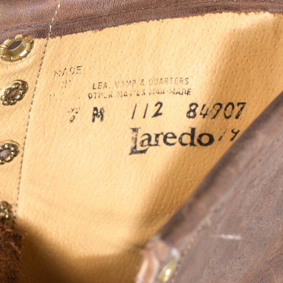 Laredo Roper Lace Up Boot in Distressed Brown - 7 - Picture 4 of 5